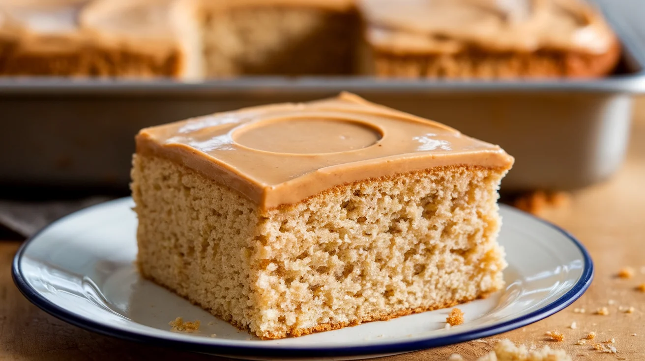 Banana Coffee Cake with Peanut Butter Icing