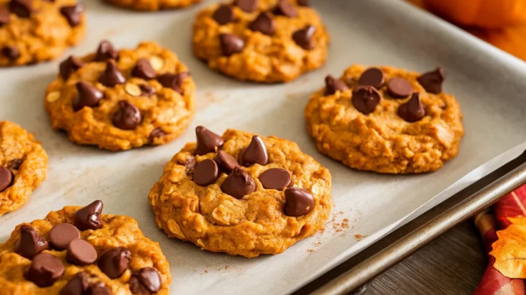 Brown Butter Pumpkin Oatmeal Chocolate Chip Cookies