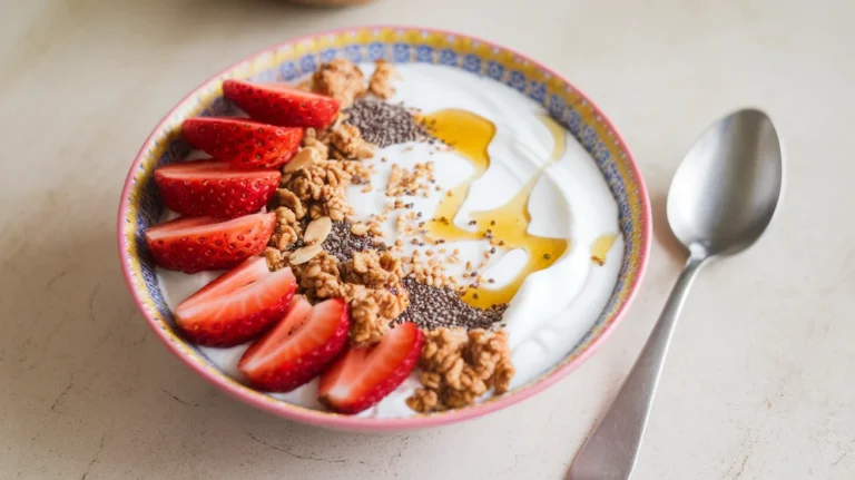 Delicious Yogurt and Strawberry Bowl