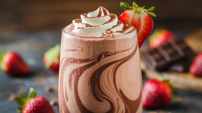 Strawberry Banana Chocolate Smoothie
