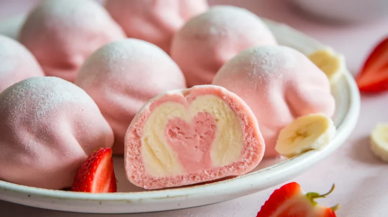 Strawberry Banana Mochi Ice Cream