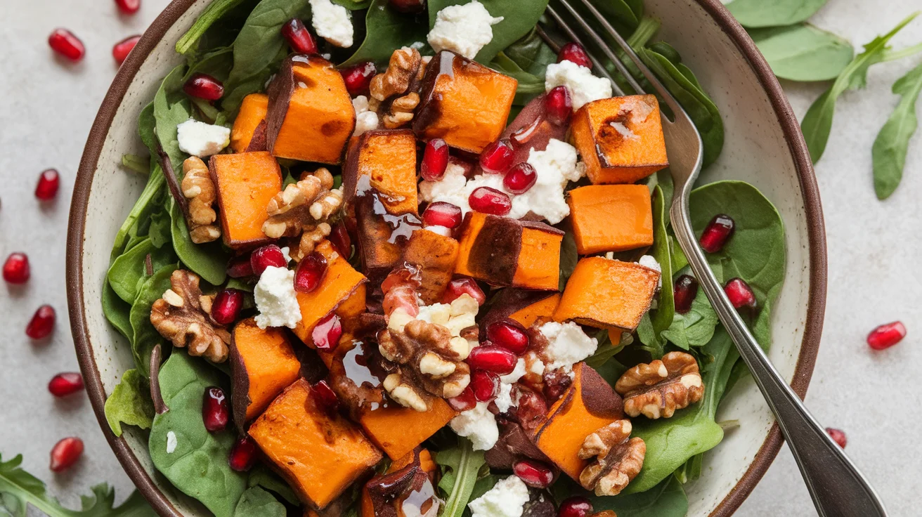 Warm Sweet Potato & Pomegranate Salad