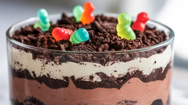 Classic Chocolate Dirt Dessert with Cream Cheese Layer