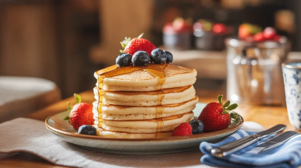 Fluffy Vanilla Yogurt Pancakes
