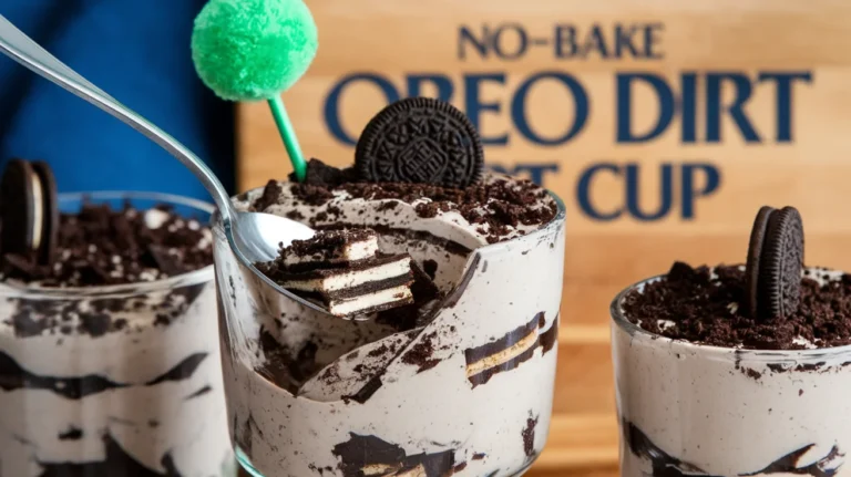 No-Bake Oreo Dirt Cups with Chocolate Pudding