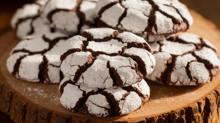 Soft & Fudgy Chocolate Crinkle Cookies with a Rich Cocoa Finish