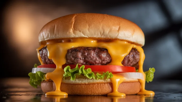 classic cheeseburger with melted cheese