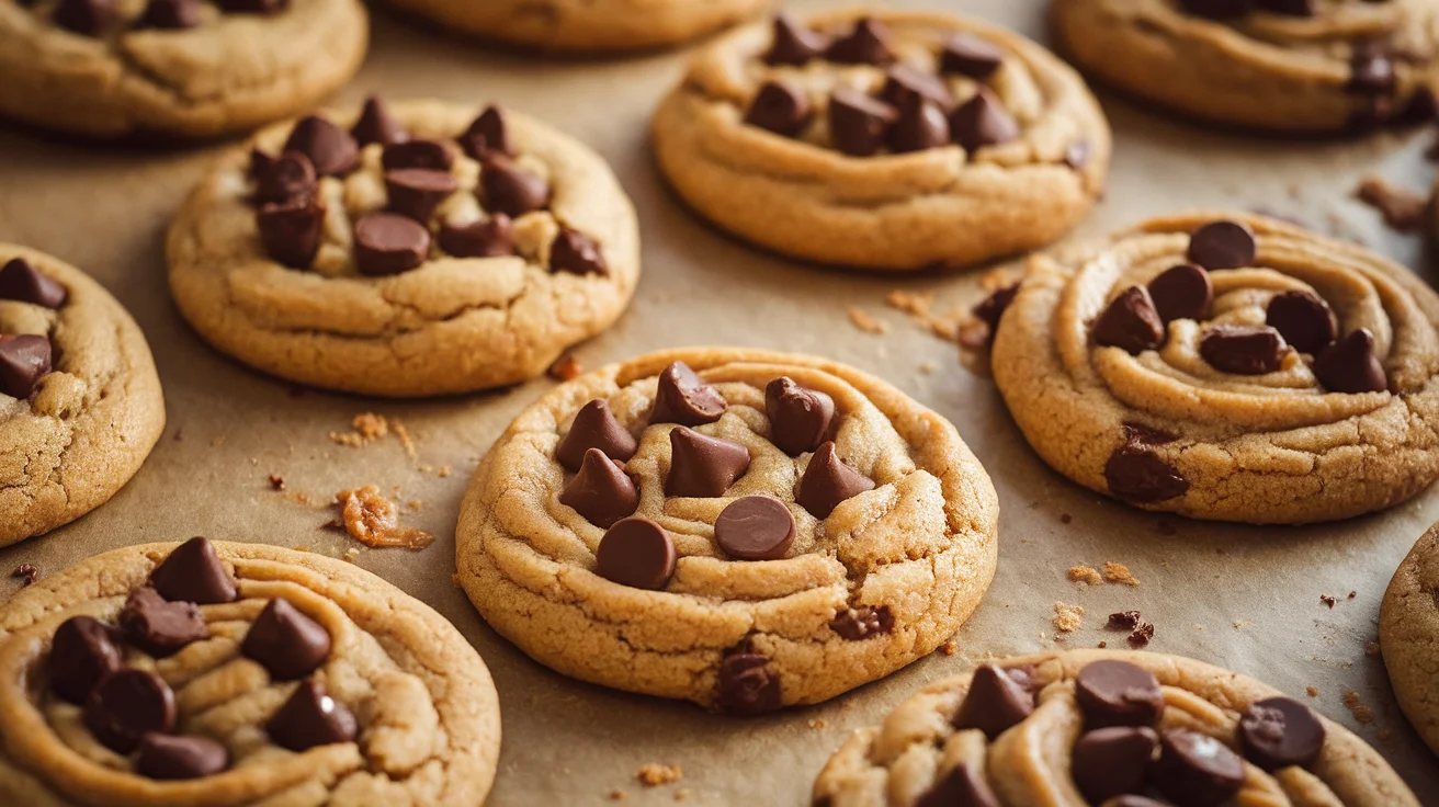 double peanut butter chocolate chip cookies