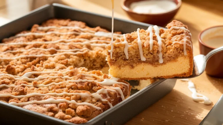 Buttery Cinnamon Streusel Cake with Sweet Icing