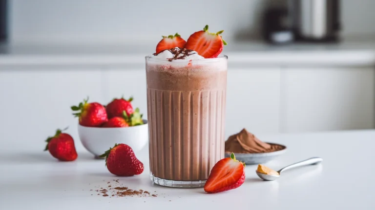 Chocolate Strawberry Muscle-Building Protein Shake