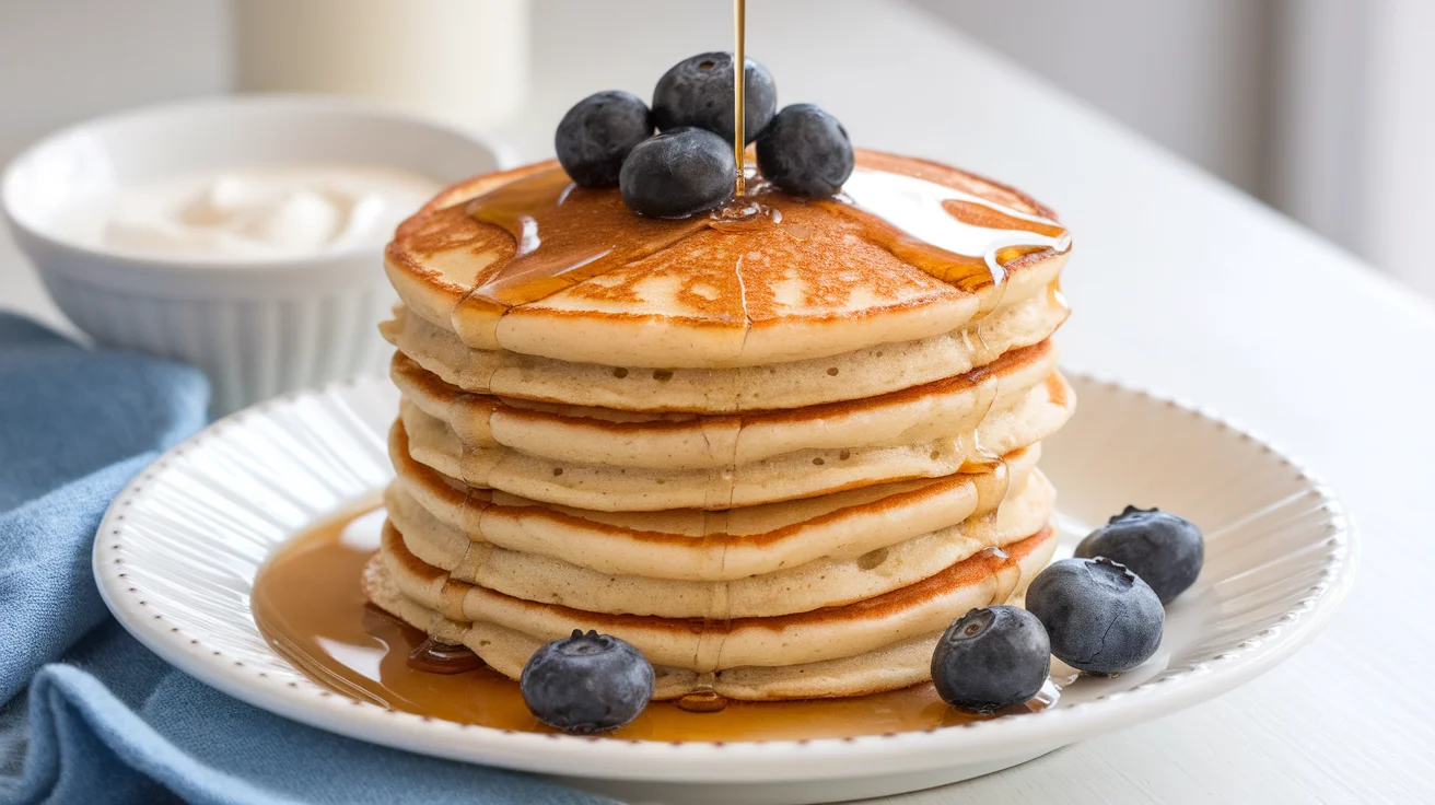 Classic Tangy Yogurt Pancakes with Golden Crispy Edges