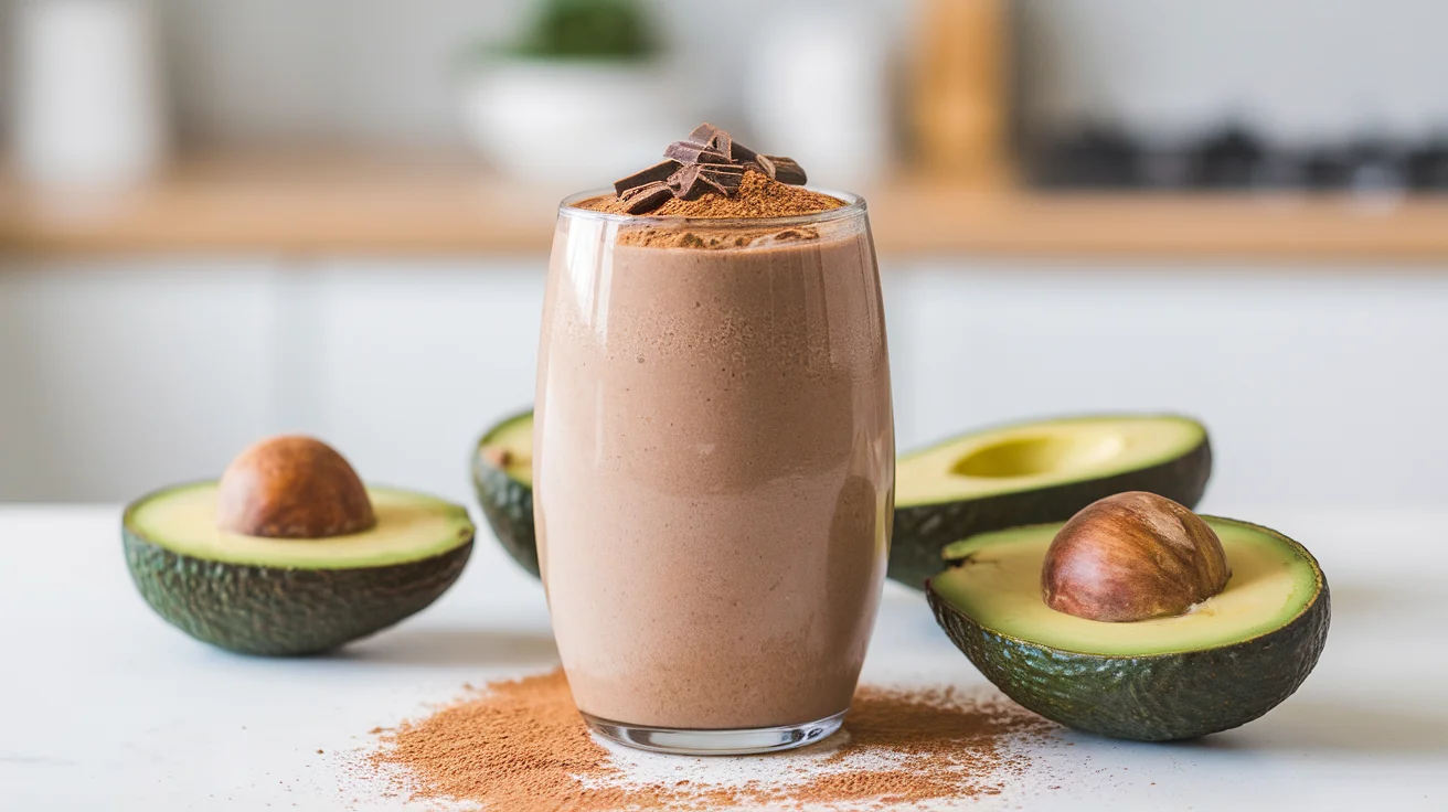 Creamy Chocolate Avocado Smoothie Without Banana