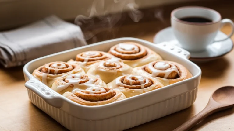 Creamy Vanilla Cinnamon Roll Breakfast Bake