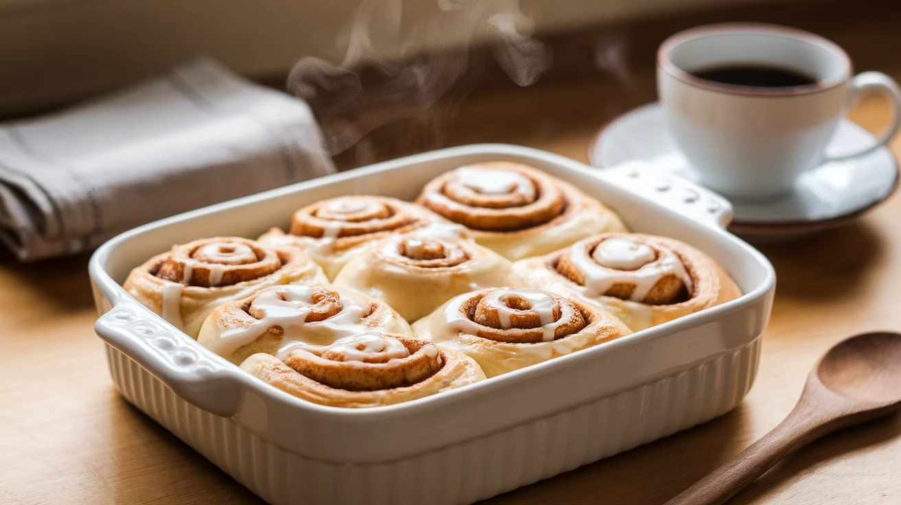 Creamy Vanilla Cinnamon Roll Breakfast Bake