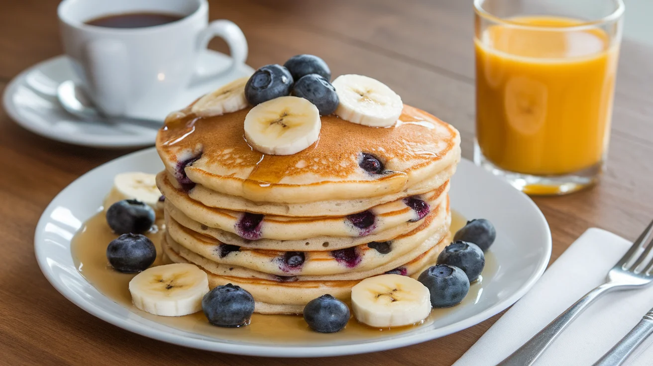 Easy One-Bowl Banana Blueberry Pancakes for the Whole Family