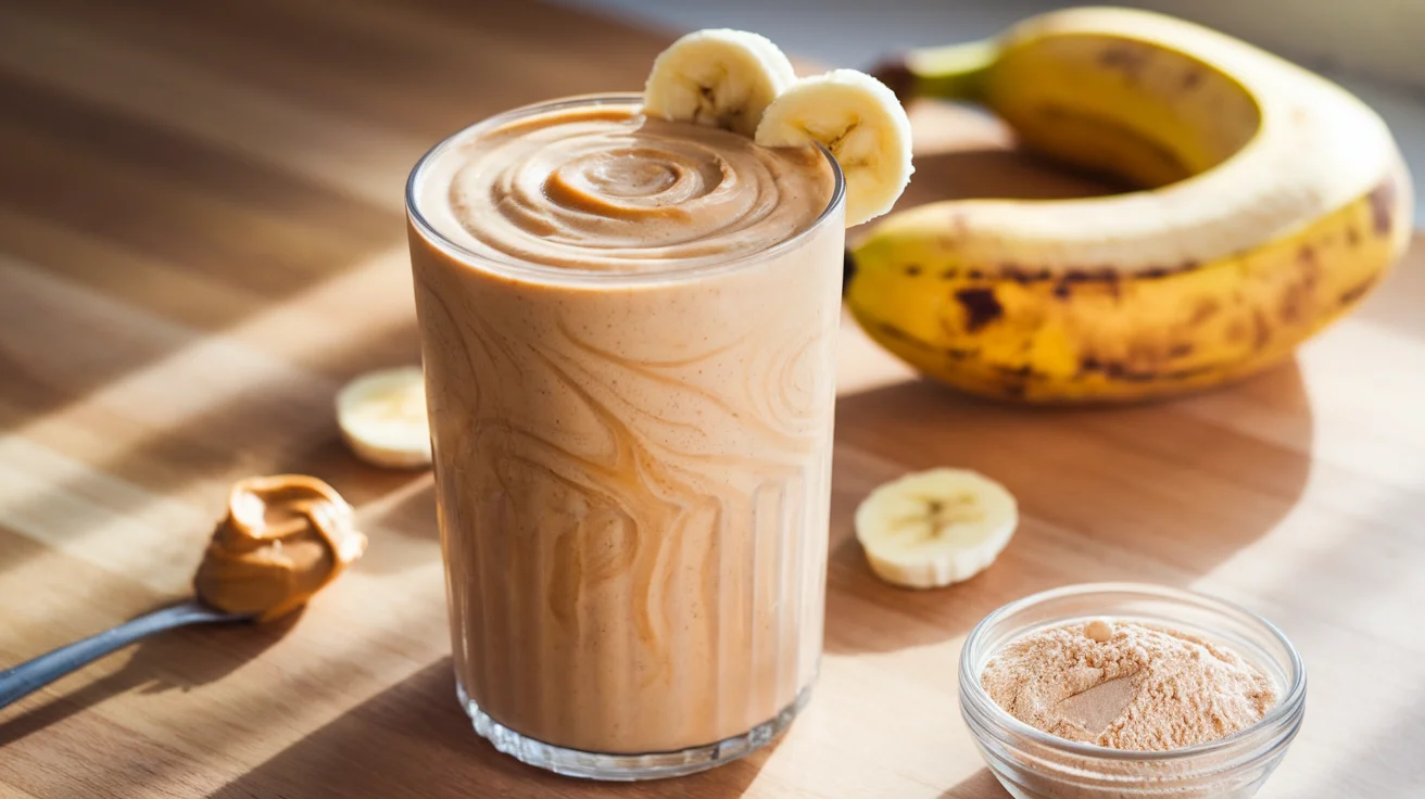 Easy Peanut Butter Breakfast Smoothie Packed With Protein