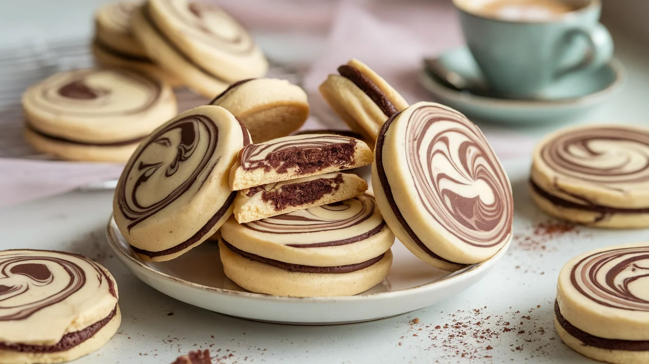 Fall in Love Vanilla Chocolate Swirl Cookies