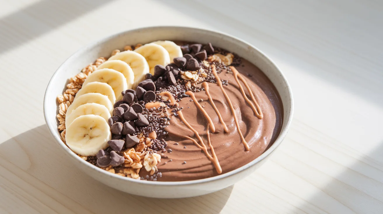 Healthy Chocolate Banana Smoothie Bowl