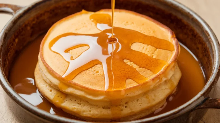 Oven-Baked Vanilla Maple Pancake with Caramelized Butter