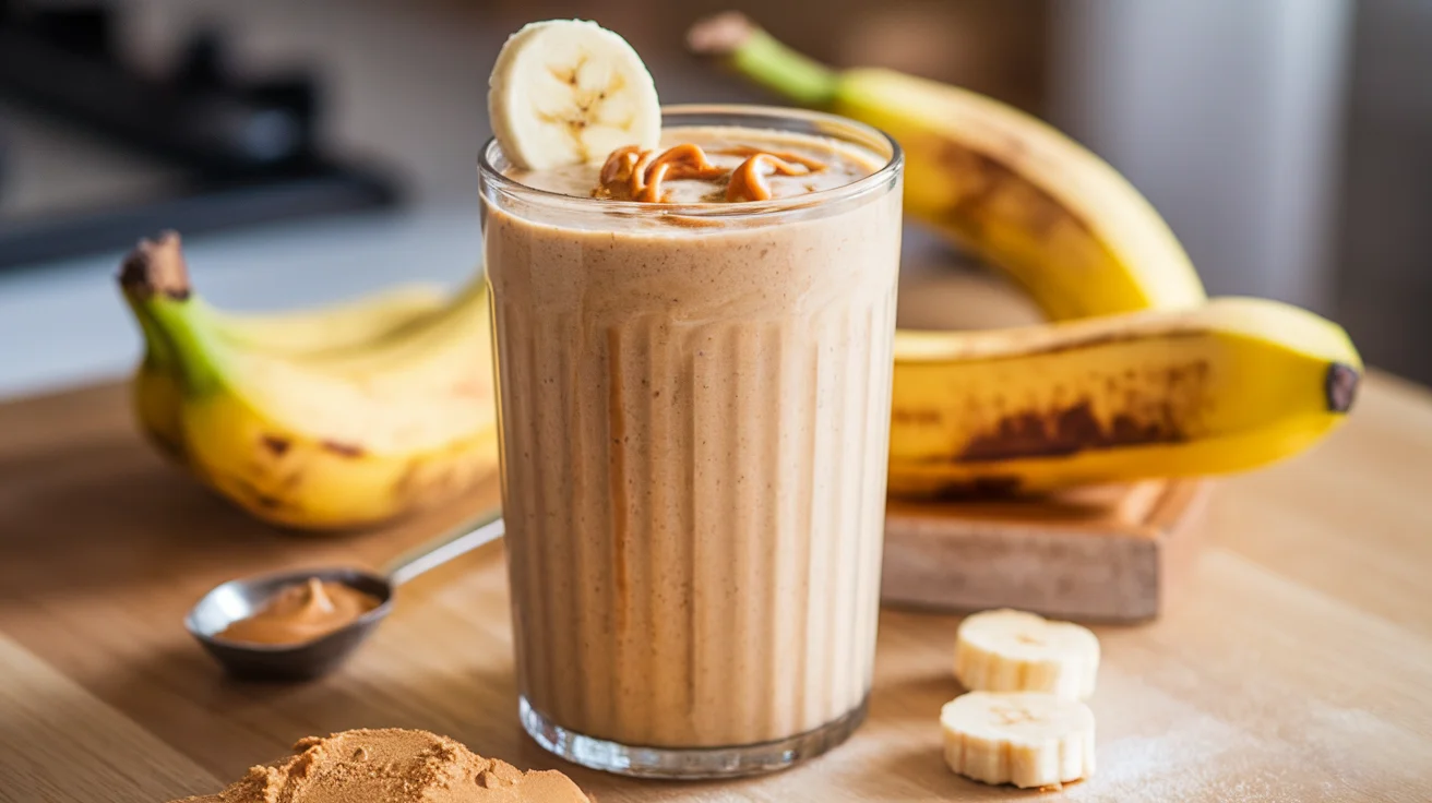 Peanut Butter Banana Protein Smoothie for a Filling Morning Boost