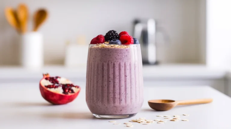 Protein-Packed Berry Oatmeal Smoothie to Start Your Day