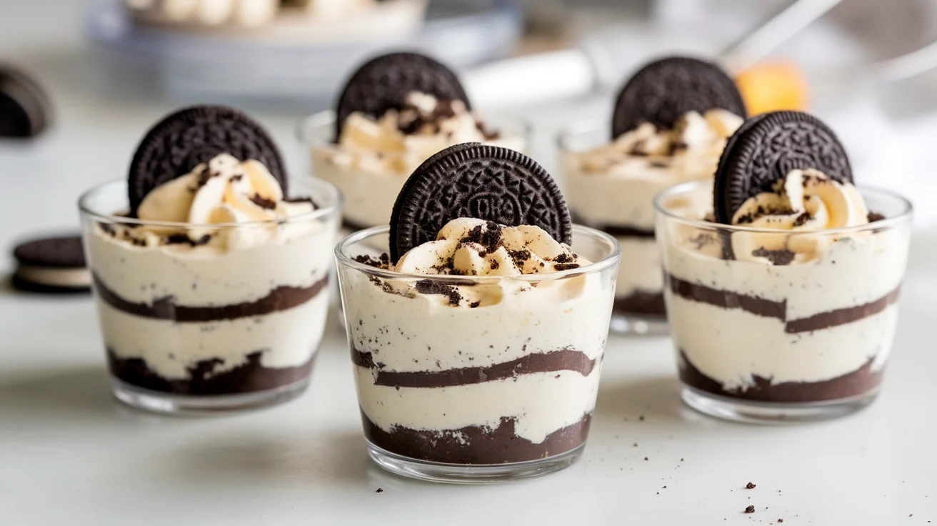 Silky Oreo Cheesecake Cups Without Baking