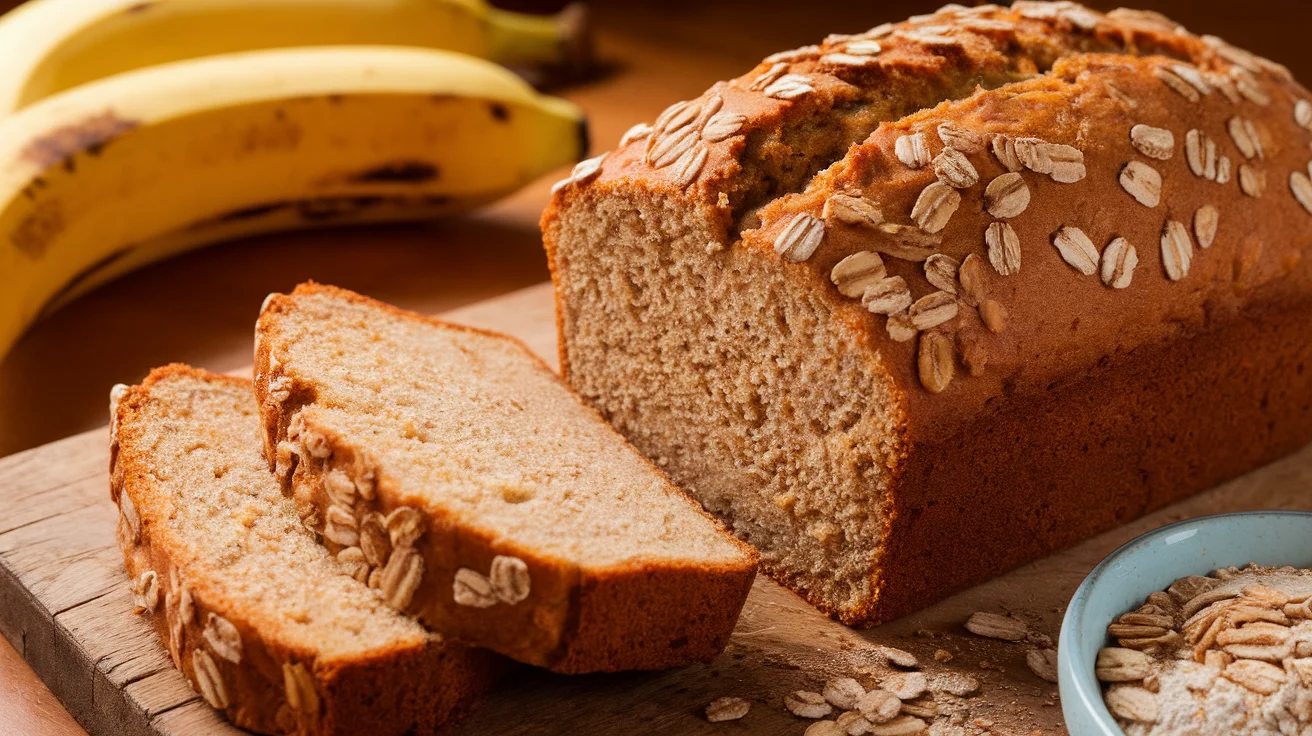 Soft & Moist Oat Flour Banana Bread Made with Simple Pantry Staples