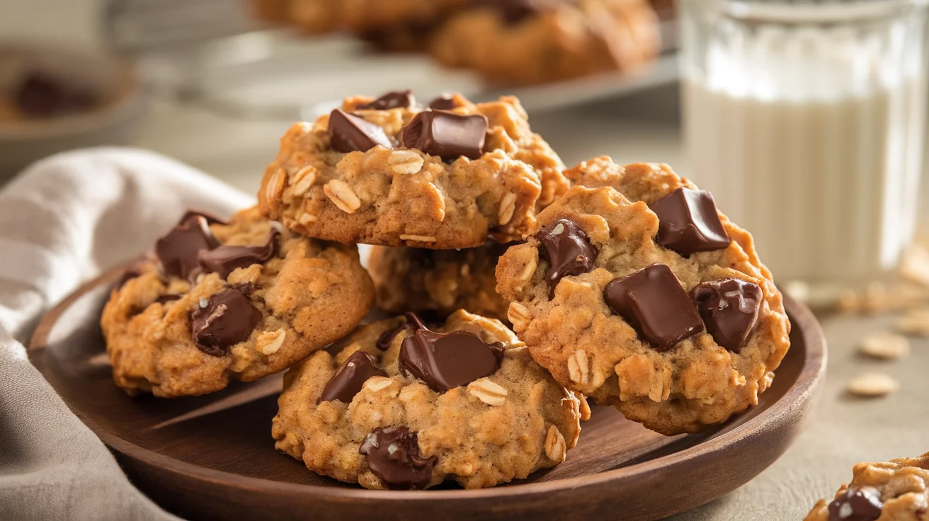 Soft Oatmeal Chocolate Chunk Cookies