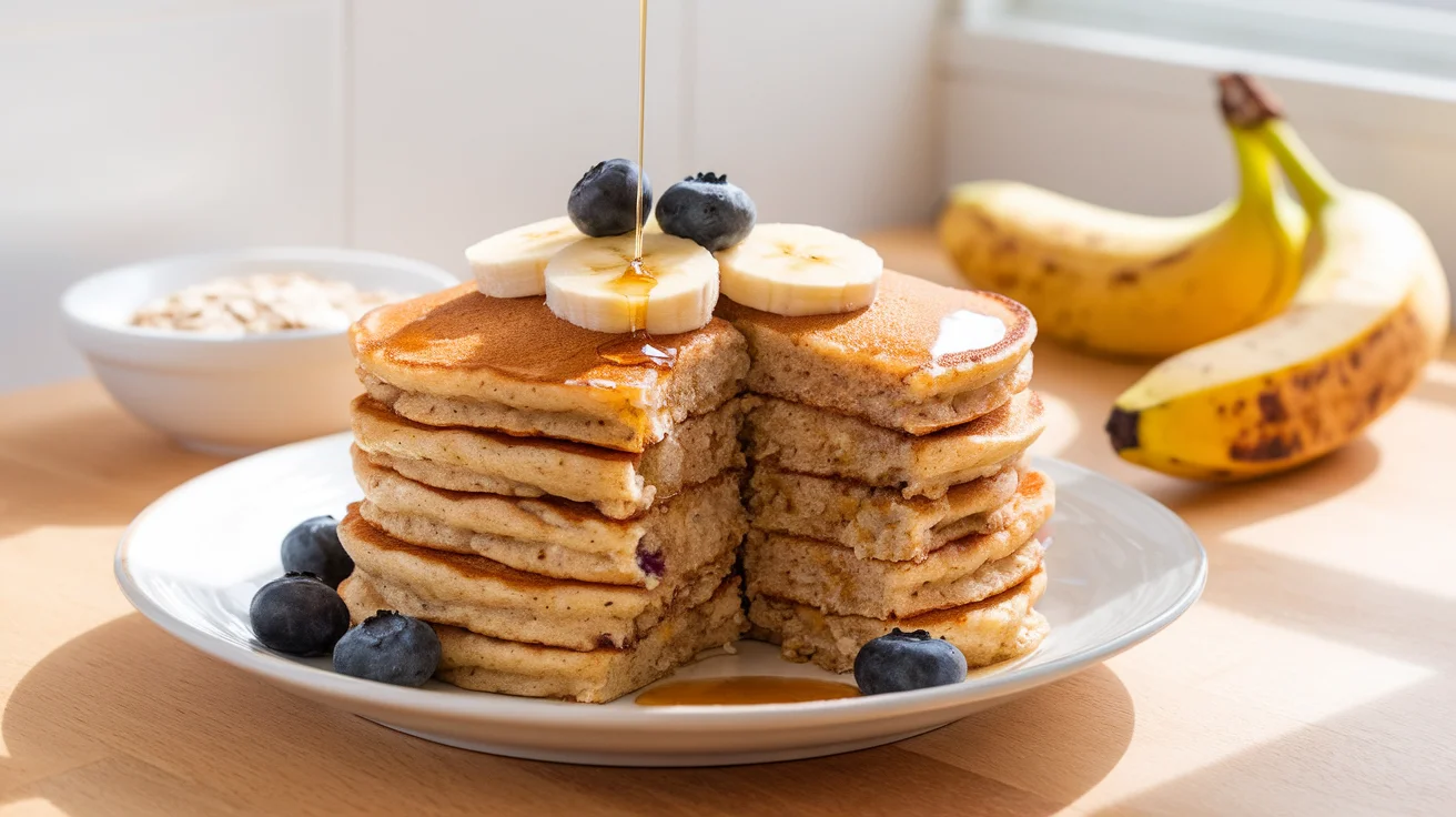 Soft & Simple Banana Oat Breakfast Pancakes