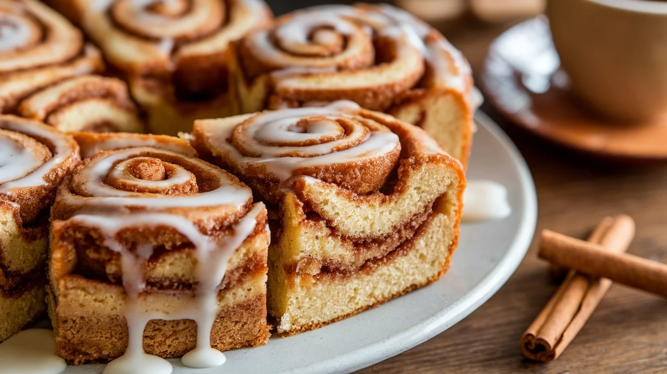 Sticky Sweet Cinnamon Roll Snack Cake for Weekend Mornings