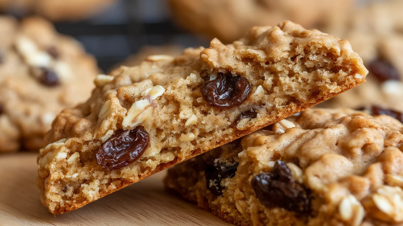 Thick & Tender Oatmeal Raisin Cookies with Cinnamon Spice