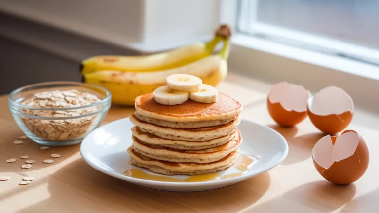 3-Ingredient Banana Oat Breakfast Pancakes