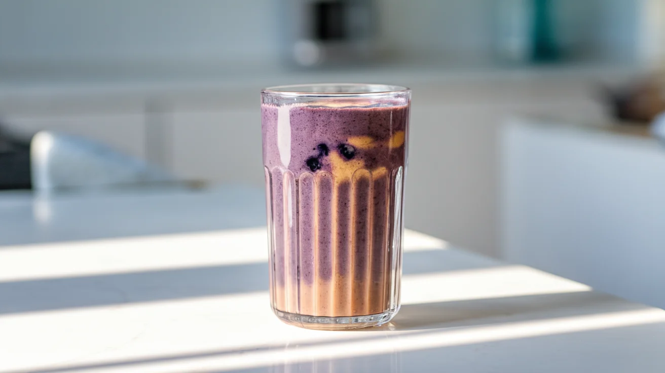 Blueberry Peanut Butter Protein Smoothie for Busy Mornings