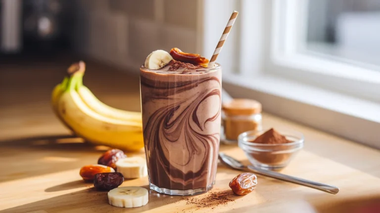 Chocolate Banana Date Power Smoothie for Energy