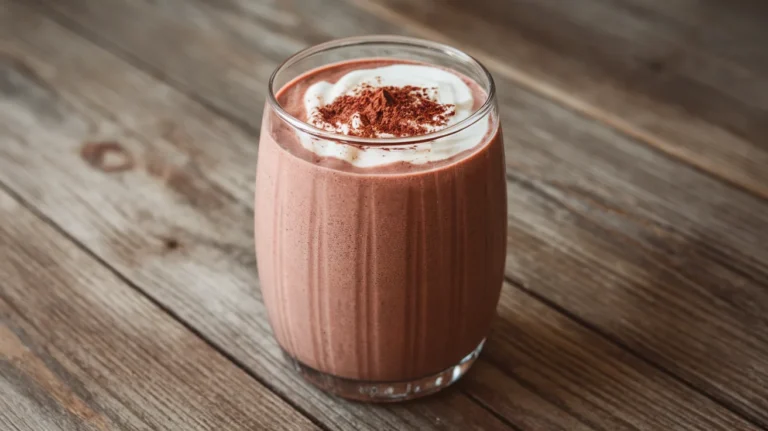 Dark Chocolate Strawberry Banana Smoothie