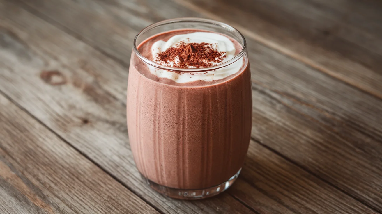 Dark Chocolate Strawberry Banana Smoothie