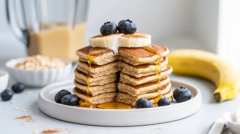 Healthy Blender Banana Oat Pancakes