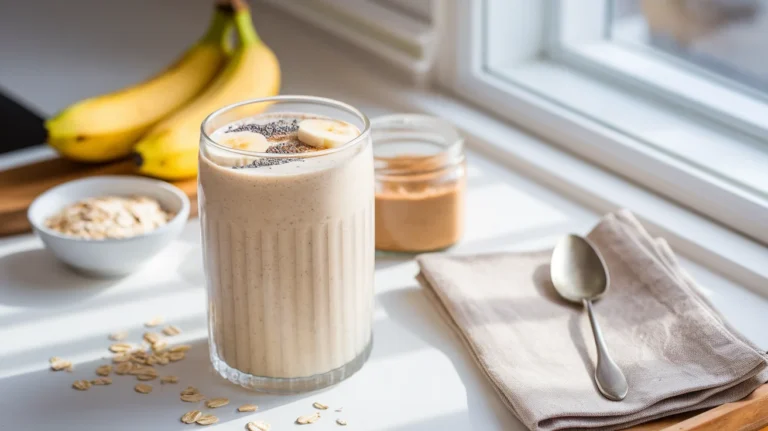 Quick Banana Oatmeal Smoothie for Heart Health & Daily Energy