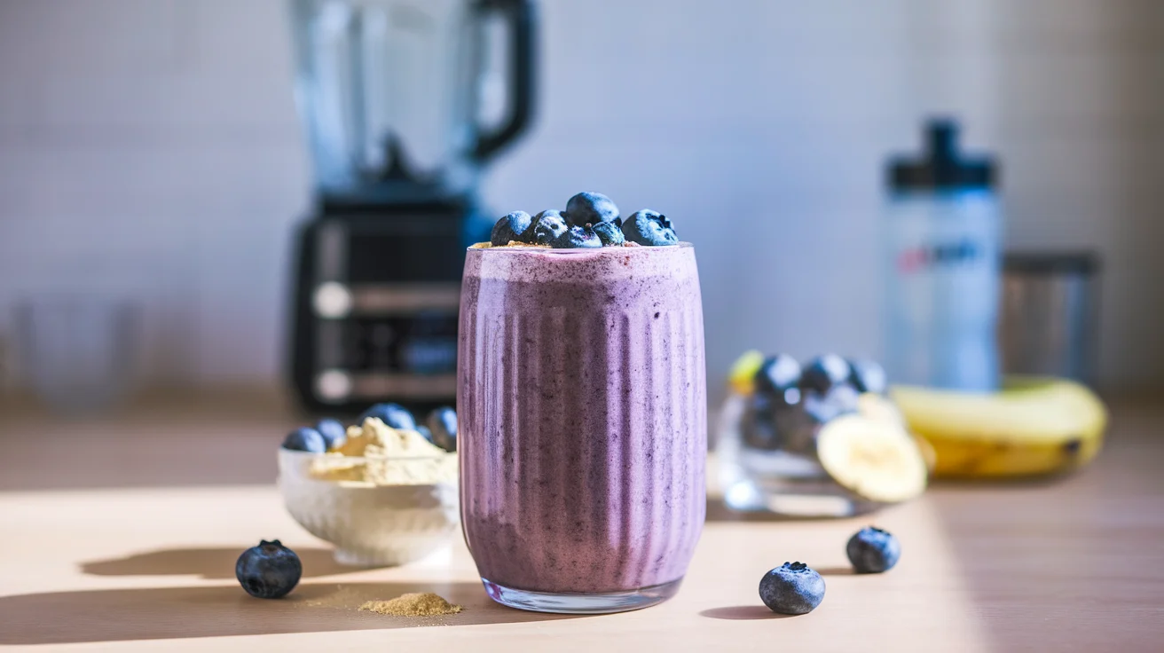Simple Post-Workout Blueberry Protein Smoothie Blend