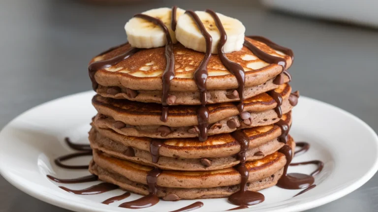 Banana Protein Chocolate Pancakes