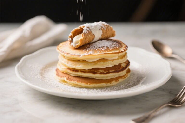 Sweet Italian Dessert Pancakes Inspired by Cannoli – A Cozy Twist on a Classic Treat