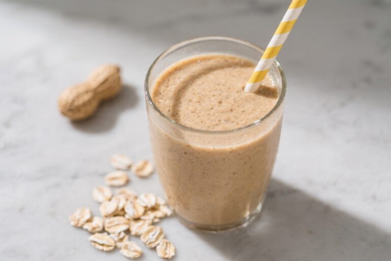 Creamy Peanut Butter Oat Smoothie Recipe for Weight Loss – Filling, Simple, and Satisfying
