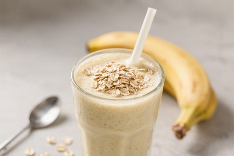 Simple Banana Smoothie With Oats and Milk – A Creamy, Everyday Breakfast