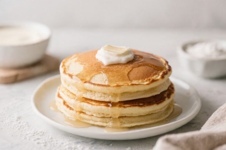 How to Make Bakery-Style Fluffy Pancakes at Home – Light, Tall, and Tender