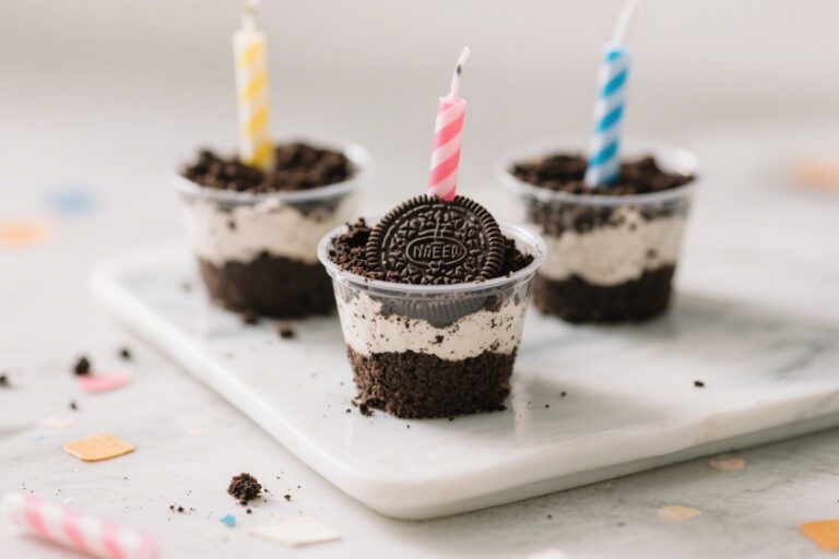 Mini Oreo Dirt Cups for Birthdays and Celebrations – A Fun, Crowd-Pleasing Treat