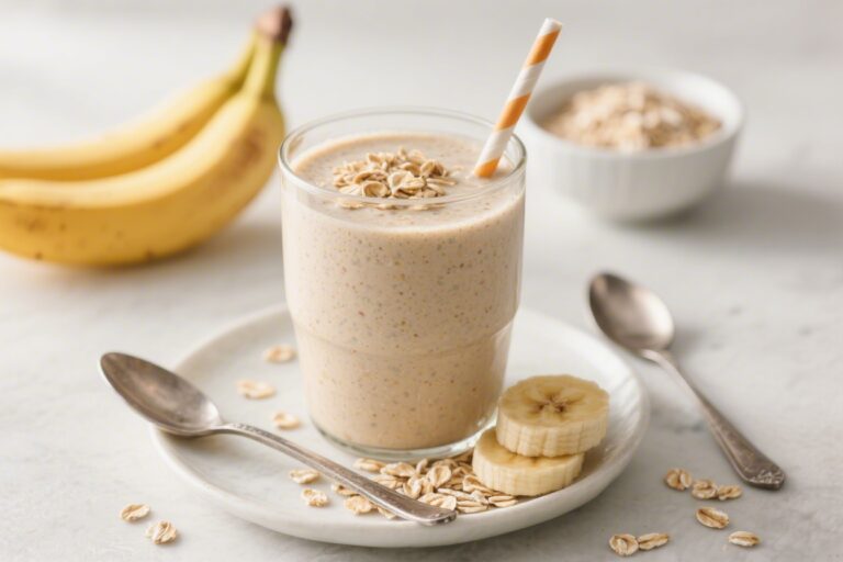 5-Minute Banana Oat Breakfast Smoothie Idea – Quick, Filling, and Naturally Sweet