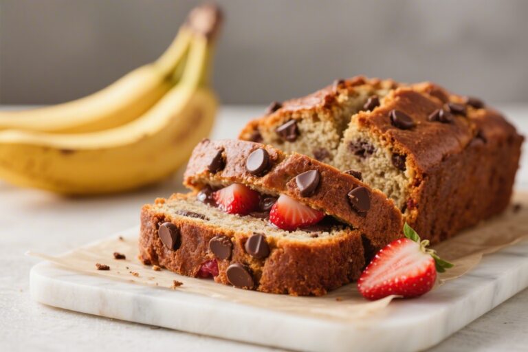 Chocolate Chip Banana Bread With a Fruity Strawberry Twist – Easy, Cozy, and Crowd-Pleasing