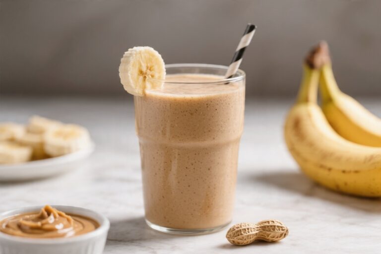 Easy Banana Peanut Butter Smoothie (3 Ingredients Only!) – Creamy, Quick, and Satisfying