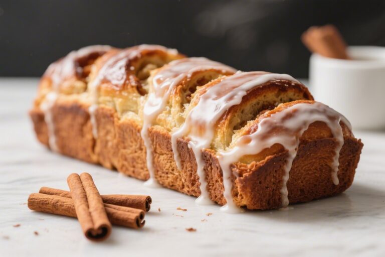 Sweet Glazed Cinnamon Bread That Tastes Like a Bakery – Soft, Swirled, and Irresistible